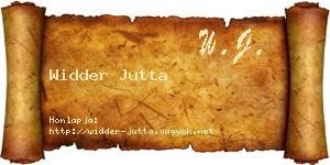 Widder Jutta névjegykártya